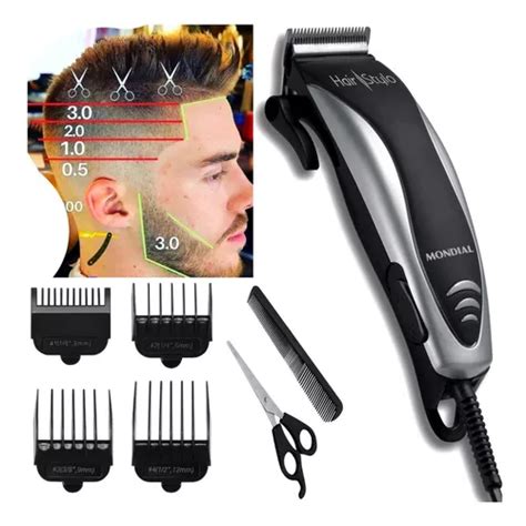 Maquininha Cortar Cabelo Barba Mondial Hair Stylo Cr Frete Gr Tis