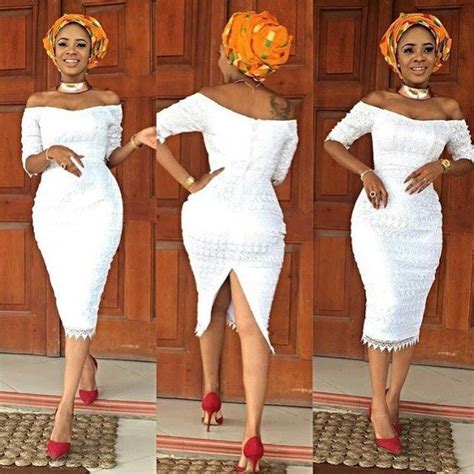 White Ankara Styles For Ladies Dresses Images 2022