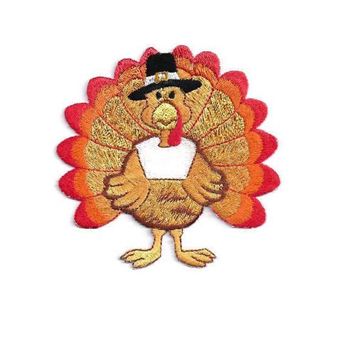 Thanksgiving Turkey Pin Brooch Fall Autumn Embroidered Etsy