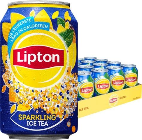 Lipton Ice Tea Sparkling Blikjes Tray 24 X 33cl Bol