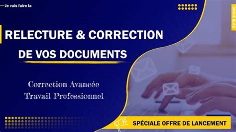 Je Vais Relire Et Corriger Vos Documents Par DIVINE BLOG