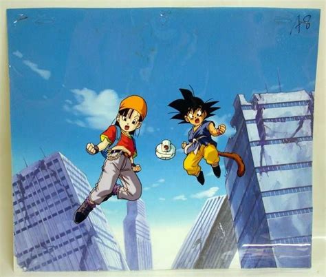 Dragonball GT - Toei Animation Original Celluloid - Pan, Giru & Goku