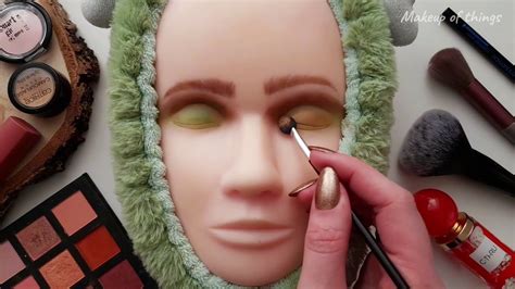 ASMR Makeup On Mannequin Head Video For Sleep YouTube