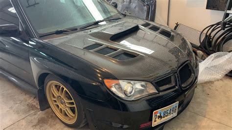 Sti Style Carbon Fiber Hood Scoop For Subaru Impreza 47 Off