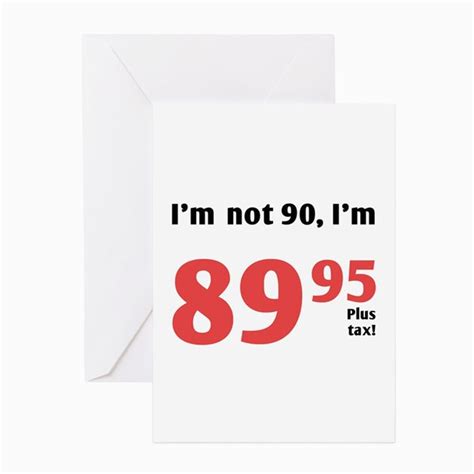 Funny 90th Birthday Cards Funny Tax 90th Birthday Greeting Card By