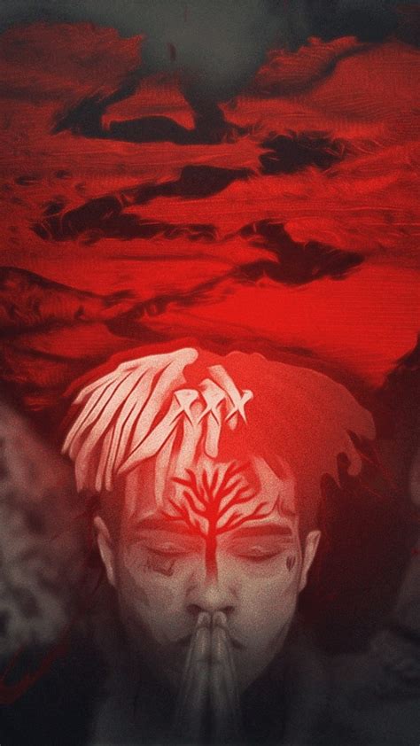 Free Download Xxxtentacion Red Theme Broken Heart Hd Phone Wallpaper Pxfuel