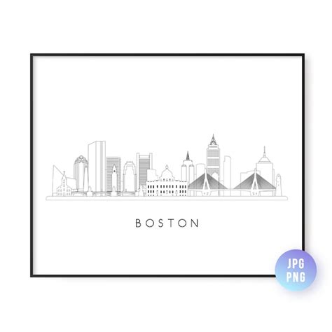 Boston Skyline - Etsy