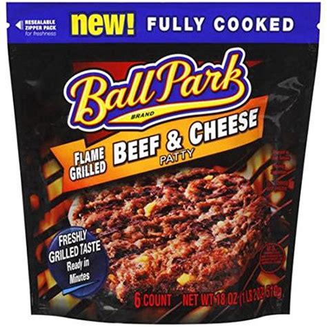 Ball Park Flame Grilled Beef And Cheese Patty 6 Count