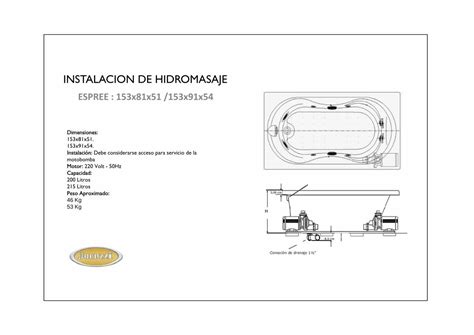 Pdf Instalacion De Hidromasaje Jacuzzi Desague Se Recomienda