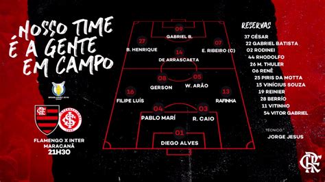 Saiu Confira A Escalação Do Flamengo Para Encarar O Internacional