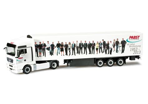 Herpa MAN TGX XXL Refrigerated Box Semitrailer Pabst 909389