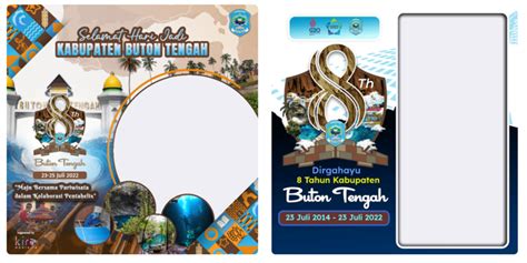 Ragam Twibbon HUT Kabupaten Buton Tengah Ke 8 Tahun 2022 Waca Berita