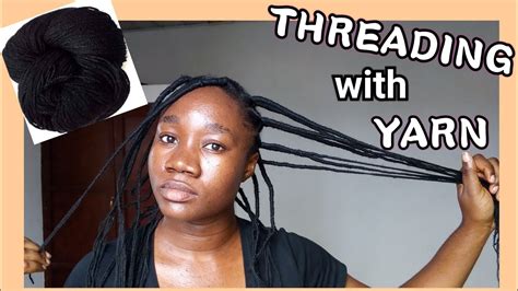 Diy African Threading Using Yarn Stretching Natural Hair Without Heat