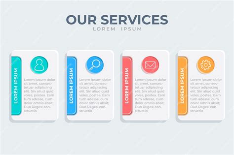 Free Vector Flat Design Our Services Infographic