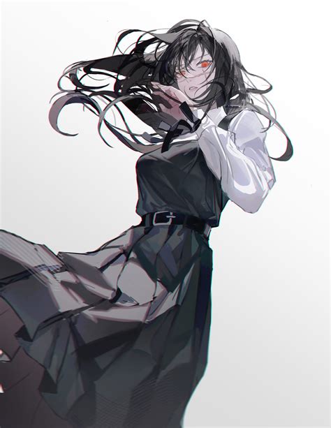 Artwork Red Eyes War Devil Chainsaw Man Mitaka Asa White