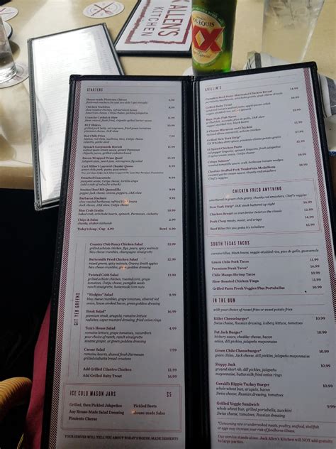 Jack allens menu changes leave local diners feeling very surprised