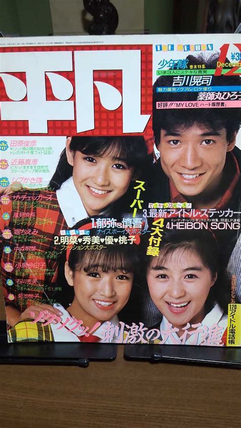 【やや傷や汚れあり】平凡 1984年12月 昭和アイドル 岡田有希子 堀ちえみ 中森明菜 松田聖子 小泉今日子 120アイドル電話帳などの落札