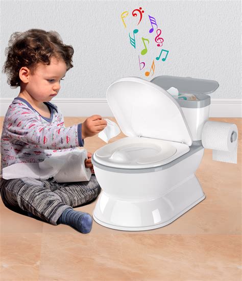 Realistic Baby Potty Training Toilet For Kids And Toddlers W Flushing