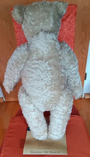 STEIFF TEDDYBÄR REPLIK 1908 Weiss 65cm 1994 Limitiert 406041