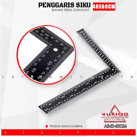 Jual PENGGARIS SIKU L BESI PANJANG 40 CM X 60 CM PENGGARIS SIKU TUKANG