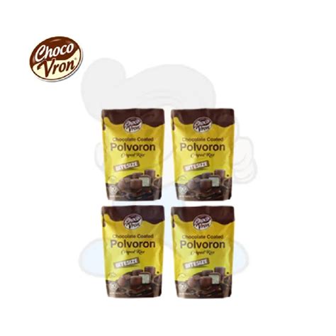 Chocovron Chocolate Coated Polvoron 4 X 80 G Crisped Rice Bitesize