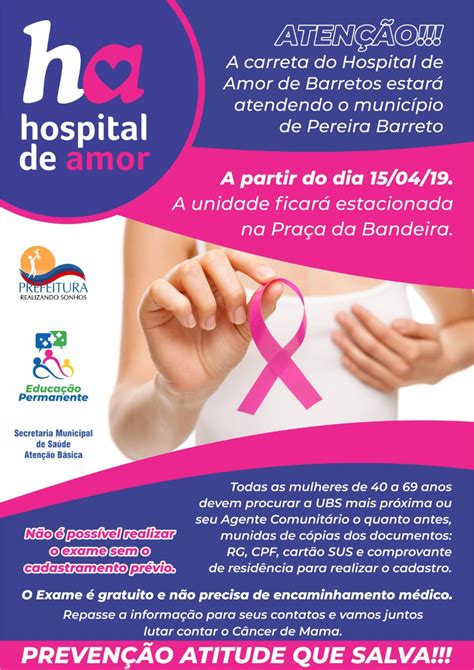 Carreta do Hospital do Amor de Barretos estará em Pereira Barreto