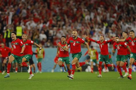 Foto Maroko Vs Portugal Singa Atlas Memburu Sejarah Baru