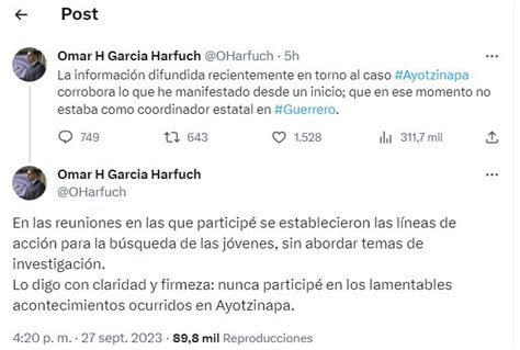 Omar García Harfuch Niega Haber Participado En Verdad Histórica De