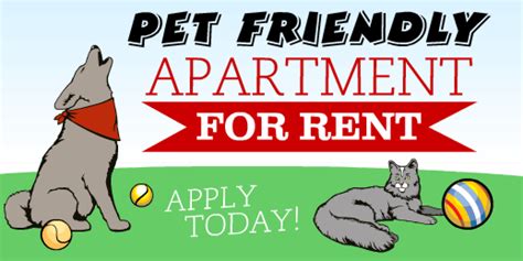 Apartment For Lease Pet Friendly Apartments Vinyl Banners