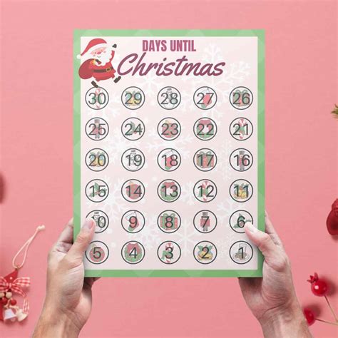 FREE Christmas Countdown Calendar Printable - Printables For Life