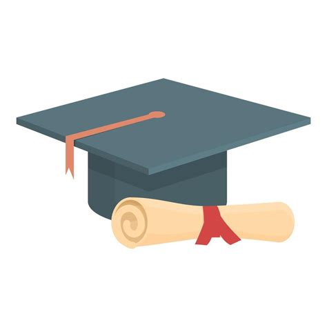 Border Graduation Hat Icon Cartoon Vector Diploma Award 14293572