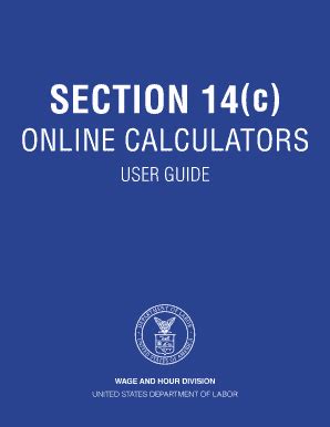 Fillable Online Dol Online Calculators User Guide Pdf Fax Email Print