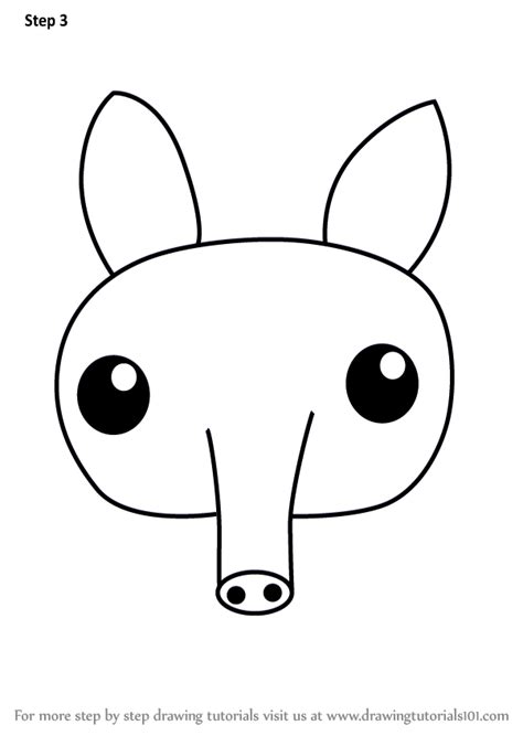 How to Draw an Armadillo Face for Kids (Animal Faces for Kids) Step by Step ...