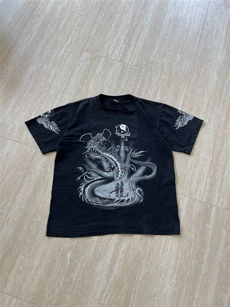 Vintage Vintage Hot Ice Dragon Japanese Style Tee Grailed