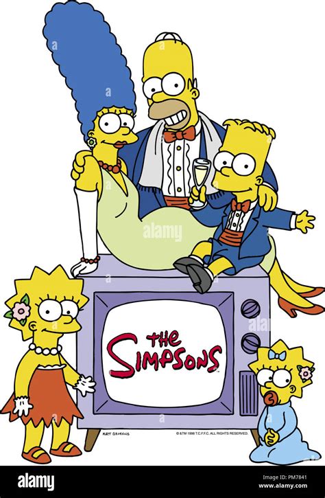 Film Still from "The Simpsons" Lisa, Marge, Homer, Bart and Maggie ...