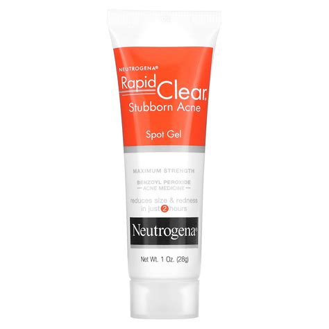 Neutrogena Rapid Clear Stubborn Acne Spot Gel Maximum Strength 1 Oz 28 G