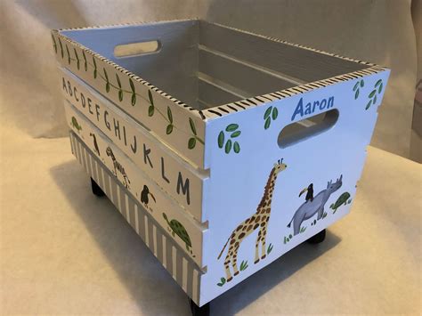 Safari Book Box Crate Toy Box Crate Safari Book Crate In 2020