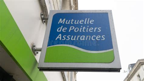 Mutuelle De Poitiers Assurances Logo Text And Brand Sign On Facade Wall