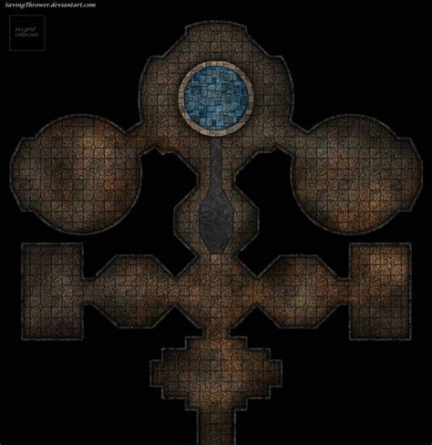 Clean Fountain Dungeon Battlemap By Savingthrower On Deviantart