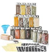 Amazon Aozita Pcs Glass Spice Jars With Spice Labels Oz