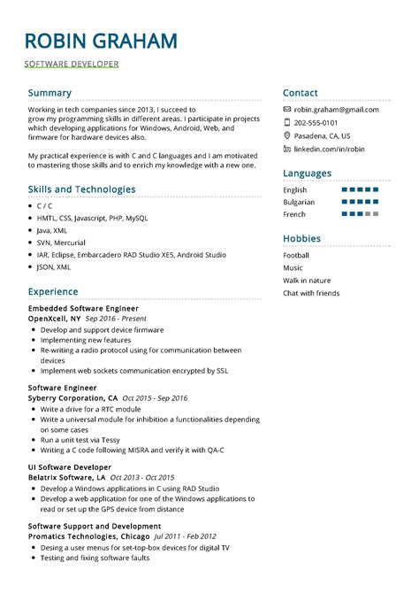 Software Developer Resume Example In 2025 ResumeKraft