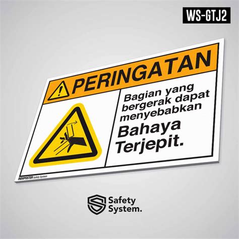 Jual Safety Sign K3 Pvc Ansi Bahaya Terjepit Bagian Yang Bergerak 2 Xs Kab Bandung Safety