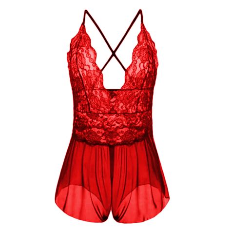 Ehqjnj Lingerie Plus Size Bodysuit Set Women Fashion One Pieces