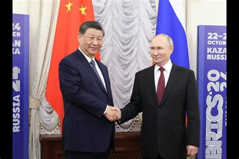 Xi Meets Putin In Kazan Russia