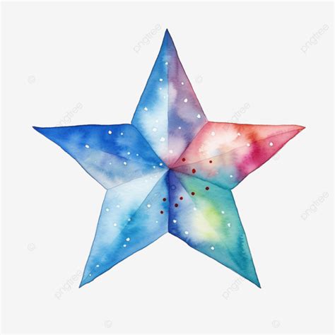 Estrella De Acuarela En Forma De Estrella PNG Dibujos Estrella Forma