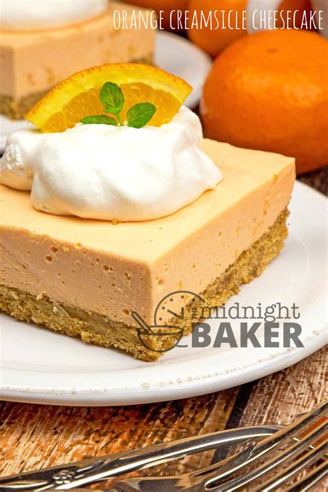 Orange Creamsicle Cheesecake Bars - The Midnight Baker