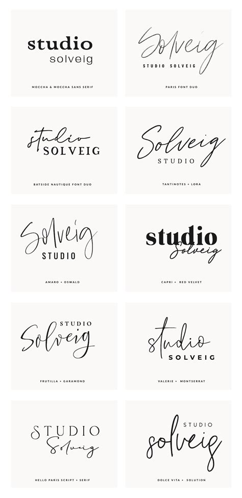 Stijlvolle Lettertypes 10 Combinaties Studio Solveig