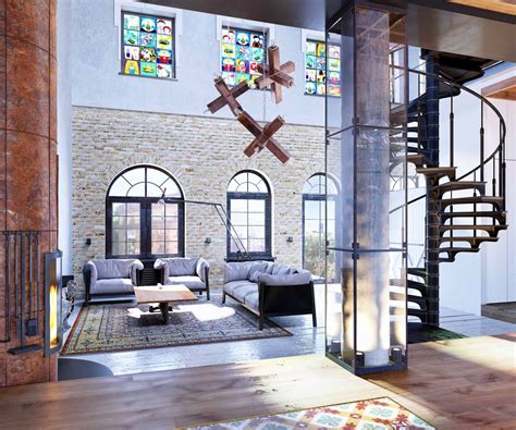 Creative Modern Industrial Style Loft In Kyiv