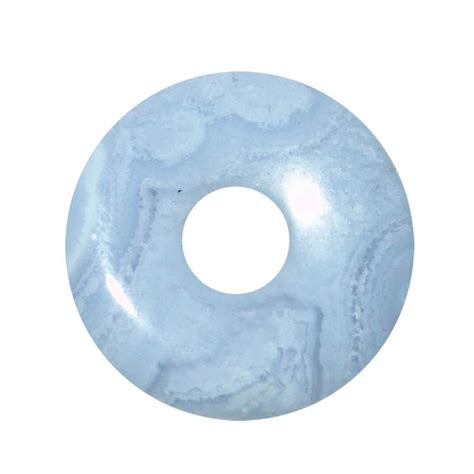 Chalcedon Mm Donut Anh Nger Rund Sch Ne Hellblau Farbe Mit Maser