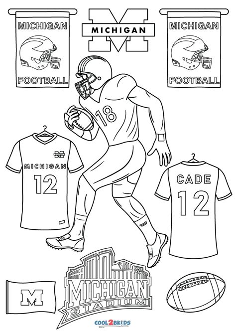 Free Printable Michigan Football Coloring Pages For Kids